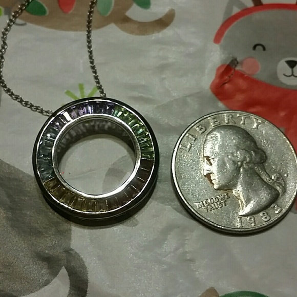 Multi Gem Circle of life Necklace - Picture 2 of 4